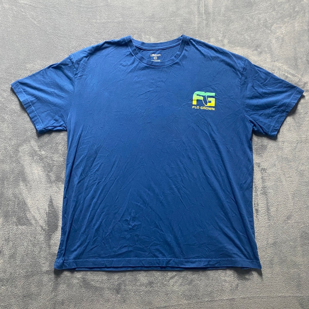 FloGrown Tshirt Mens 2XL Blue Mahi Mahi Fishing Florida You Wish You Were Here
